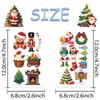 10 listů Kreslené Vánoční tetovací nálepky na obličej, ruku, tělo, dočasné, falešné, vodotěsné tetovací nálepky, dětské festivalové dárky