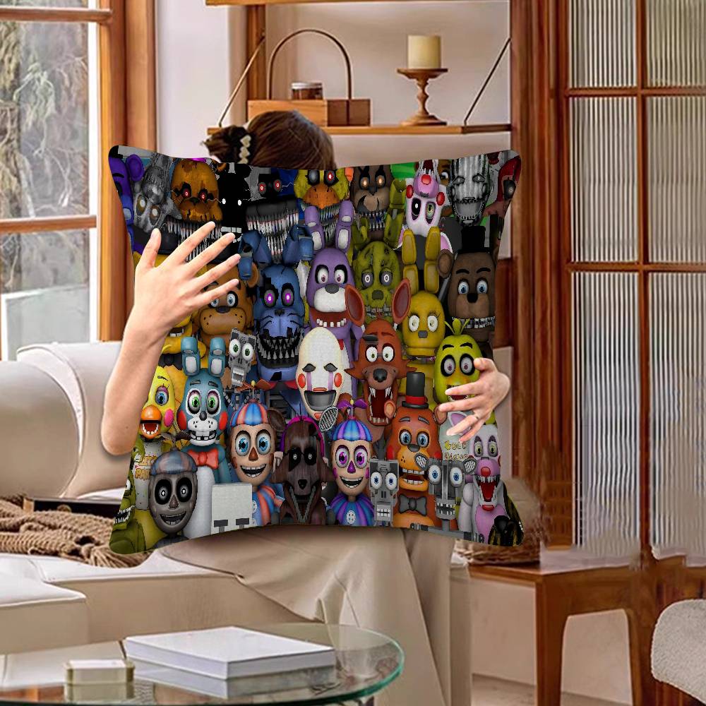 Fnaf F-FiveS-nights-At-Freddys Pillow Gift Home Office Decoration Bedroom Sofa Car Cushion Cover Case 45x45