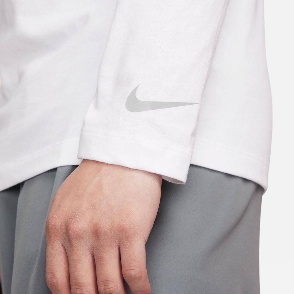 Nike Striped Crew Neck Long Sleeve T-Shirt Unisex Tops White FQ3884-100