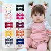 Cute Baby Solid Color Small Hair Band, New Bow Children's Rubber Band Without Hair Damage, Velvet Knotted Hair Tie