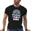 Protect Trans Kids Transgender Pride Month Tshirt Simple Casual Short Sleeve Cotton Tshirt