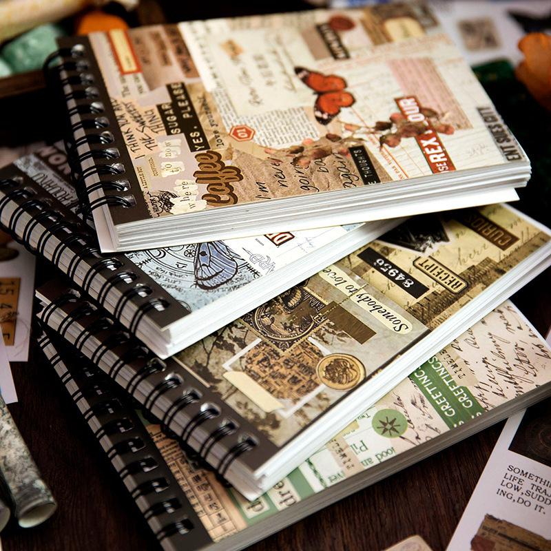 50 Sheets Vintage Large Size Journal Collage Stickers, Mixed Various Patterns, Journal DIY Decoration Material Set