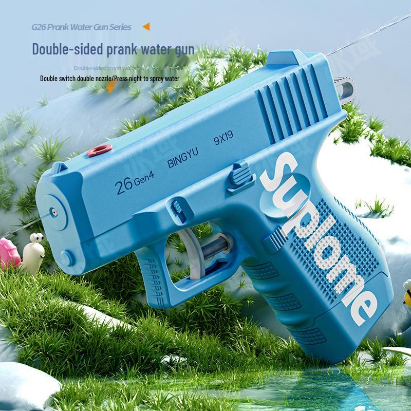 

Двусторонний водяной пистолет для розыгрышей для детей - Идеально подходит для брызгания на улице и пляжных развлечений синий