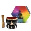 Singing Bowl Set Buddha Black Orange 10.7cm