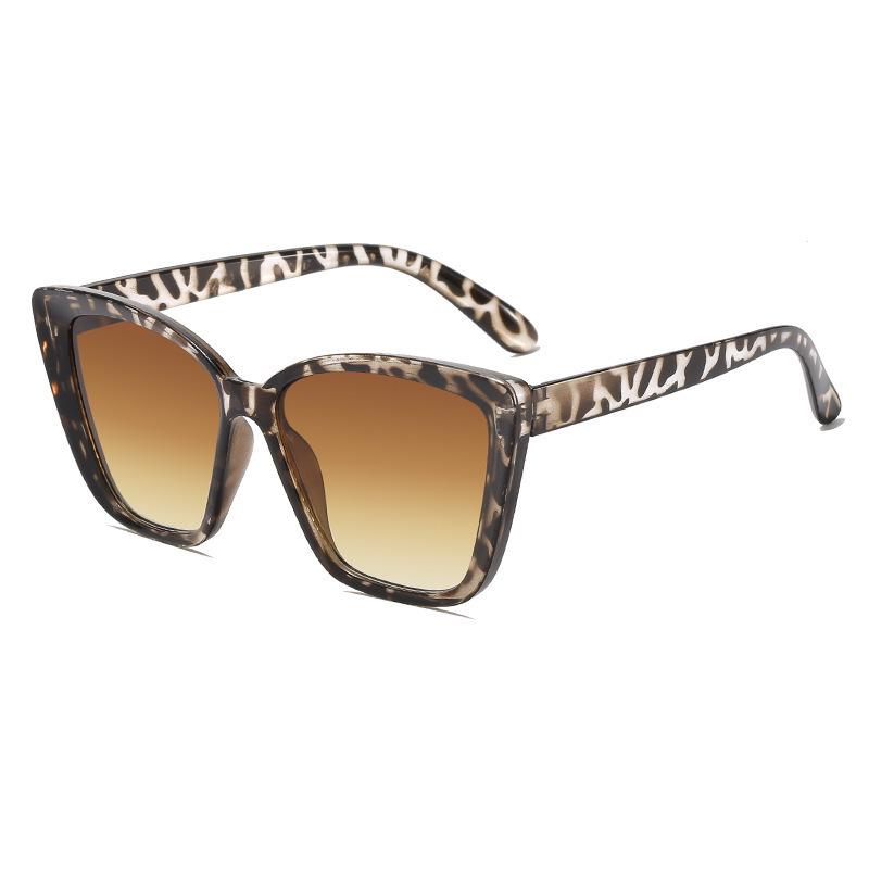 Trendy Cat-Eye Sunglasses with Hollow Legs and Large Square Frame