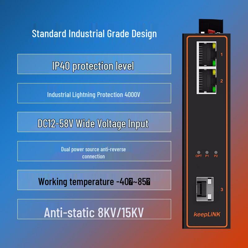 keepLINK KP-9000 Industrial Ethernet Switch & Fiber Transceiver