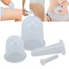 4 Stück Silikon Schröpfset Beseitigt Cellulite Faltenentfernung Gesicht Vakuum Saugnäpfe