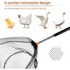 2Pcs Stainless Steel Retractable Long Chicken Catcher,Chicken Net and Chicken Catcher Leg Hook,16 Inches Extended To 60 Inches, Farm Tools for