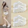 Neue Sommer Weiße Schuhe für Studentinnen Dicke Sohle Erhöht Mesh Atmungsaktiv Lässig Streetstyle