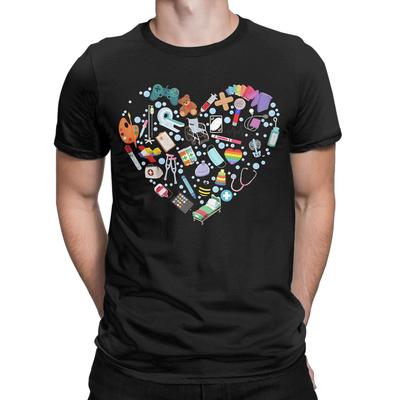 Child Life Heart Funny 100% Cotton T-Shirt Nurses Week Tops Tees For Men