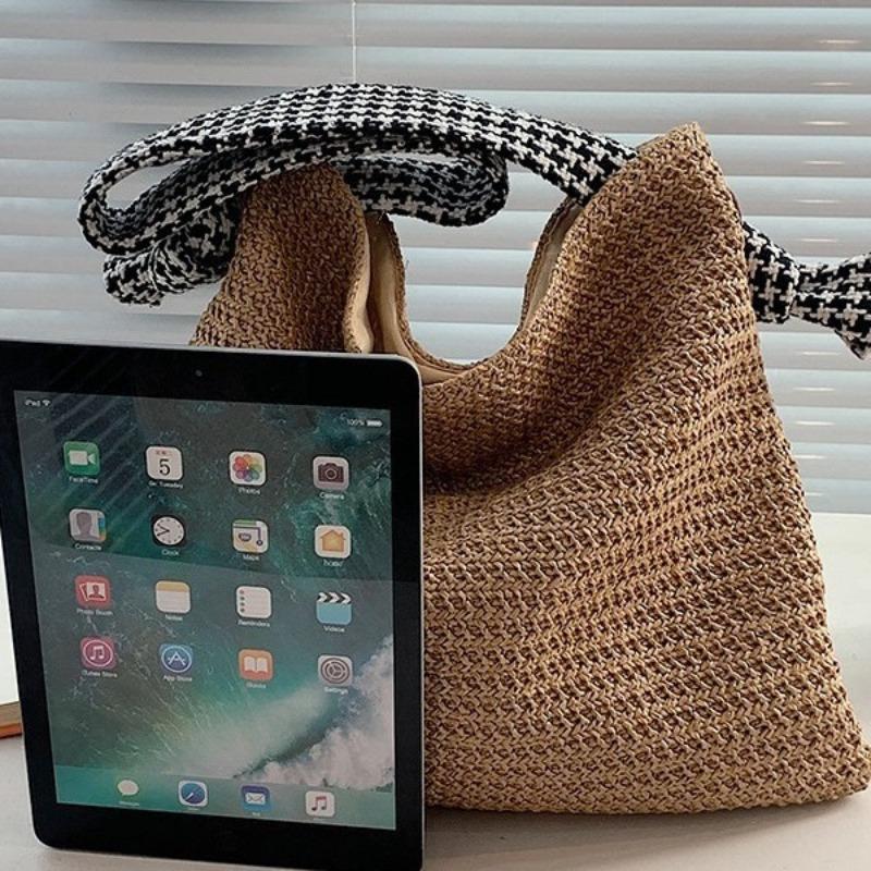 Boho Braided Spring/Summer Braided Tote Beach Resort Shoulder Underarm Bag