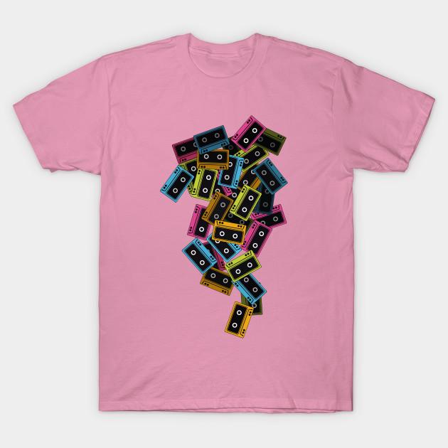 T-Shirt Damen Farbige Bänder Harajuku Druck Kawaii T-Shirt Sommer Kurzarm Damen T-Shirt Top Tee