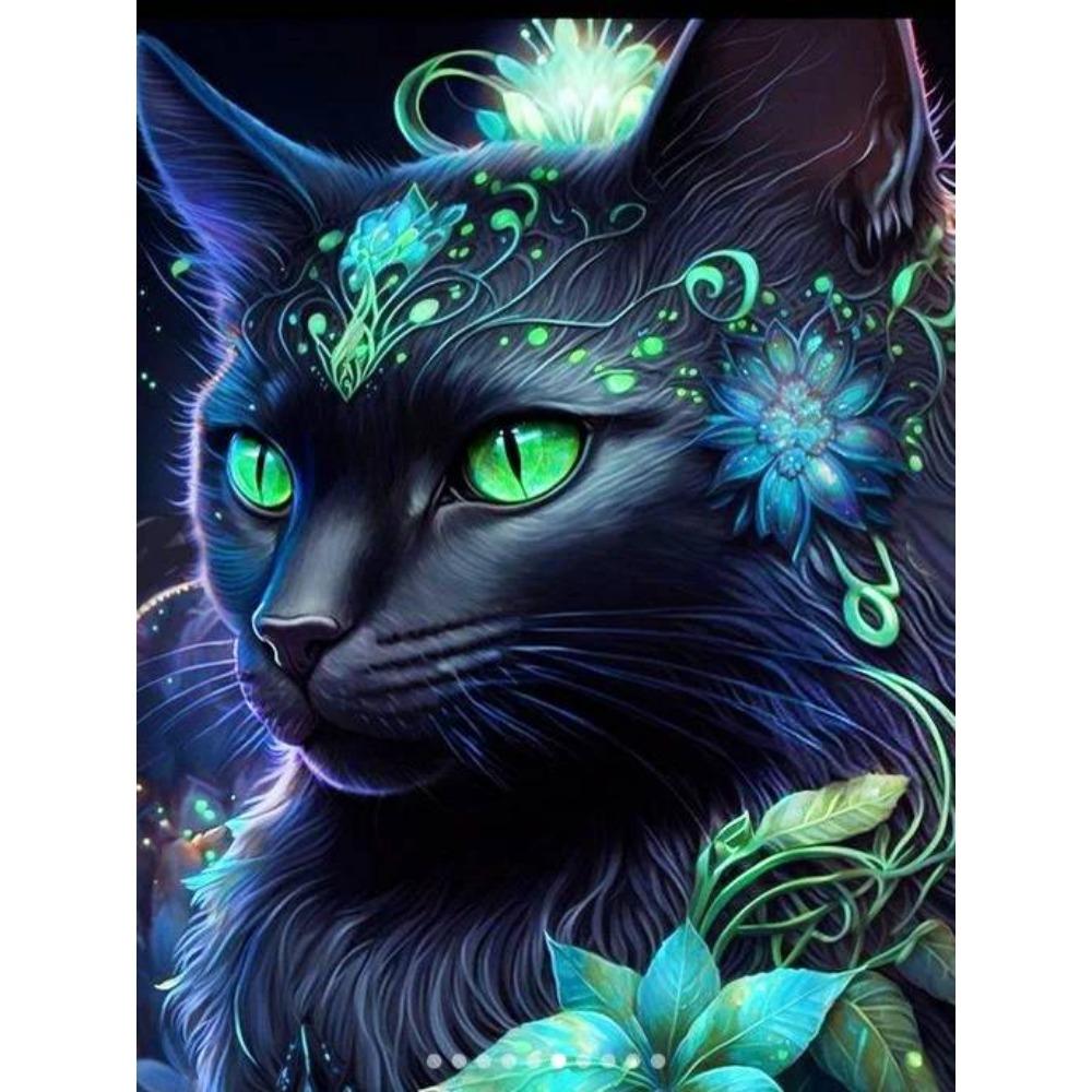 Pittura diamante a cerchio completo fai da te punto croce 3D Gatto Farfalla decorazione casa arte pittura diamante stella pittura diamante 5d