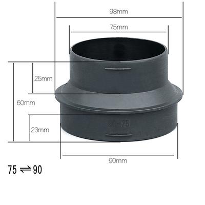 Neu 1 Stück 75mm - 90mm Standheizung Luftheizung Rohr Reduzierstück Auslass Adapter Konverter