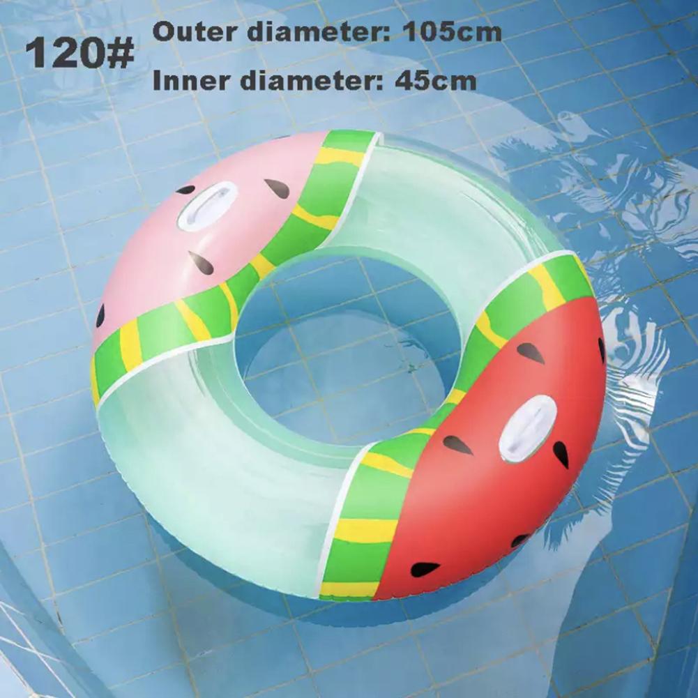 Watermelon Shaped Swimming  Ring With Handle Thickened Portable Underarm Swimmingring