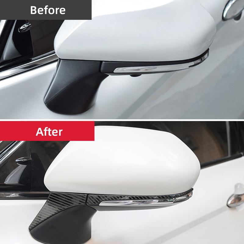 For Toyota Camry XV70 2018 Hybrid Stainless Car Rearview Mirror Side Molding Cover Trim Strip Stickers