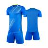 Short-sleeved Football Jersey Set Men's Adult Children's Students Same Football Training Jersey Jacquard Cloth Competition Jersey