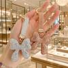 Luxury Full Diamond Bow Keychain: Crystal-Inlaid Car Key & Bag Pendant
