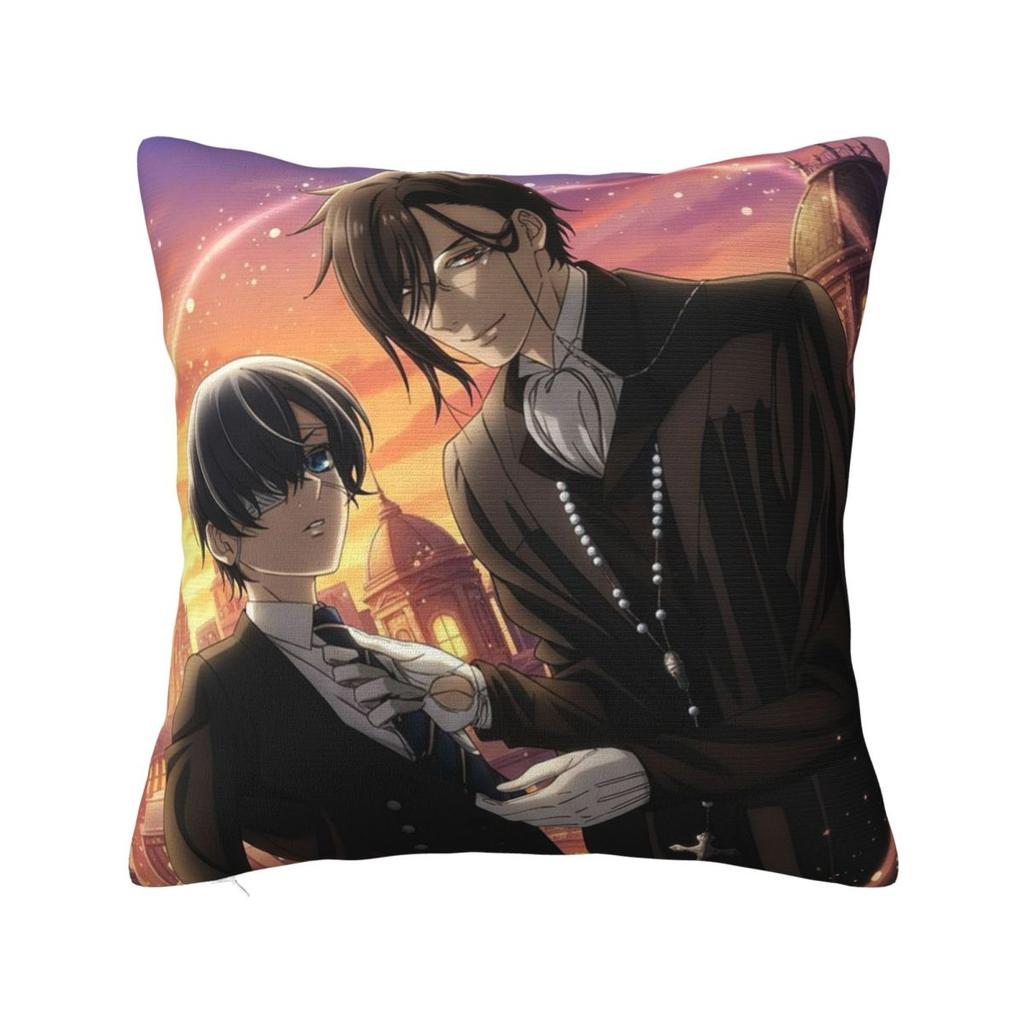 Anime Black Butler Square Pillowcase Cushion Cover Pillow Case Throw Pillow Cover for Home Sofa Living Room