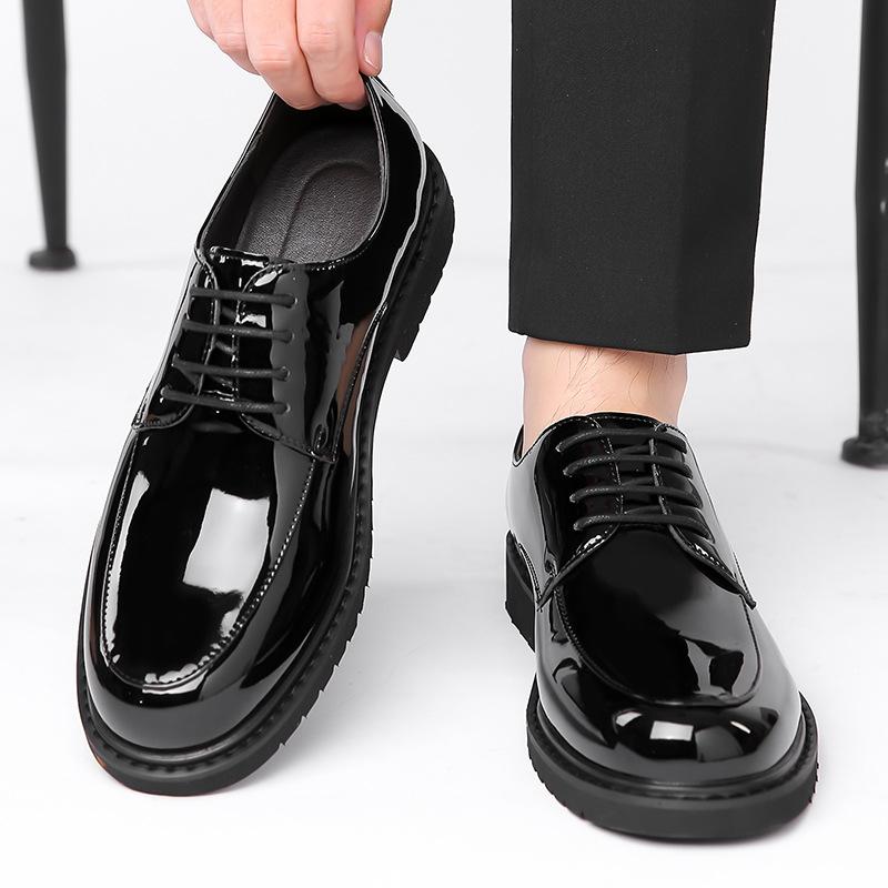 Autumn new men's casual shoes dress business wedding shoes factory leather shoes men's soft leather soft soles trendy shoes