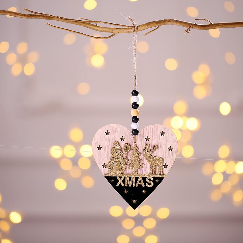 High-End Wooden 3D Christmas Tree Ornaments for Decoration