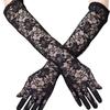 Damen Sexy Durchbrochene Spitze Sommer Fahren Radfahren Atmungsaktive Handschuhe Dünn Transparent Exquisite Etikette Lolita Cosplay Weich 40 cm