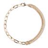 Fashion Versatile Metal Texture Double Neck Chain Ladies High Polished Short Necklace Clavicle Chain