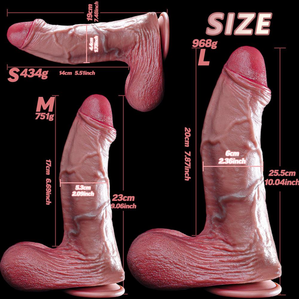 New Realistic Soft Double Silicone Big Dildo 2Colors Penis 6 Sizes Vaginal Masturbation Suction Cup Dick Woman Anal Sex Toy