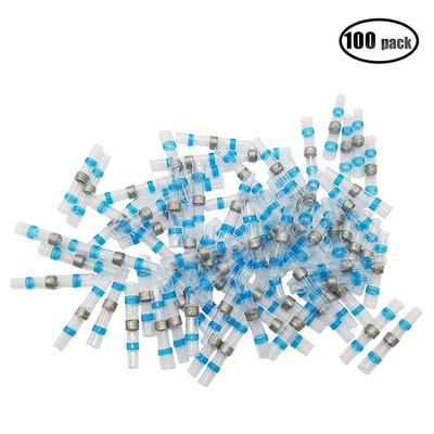 Waterproof Solder Sleeve Heat Shrink Butt Wire Splice Connector 16-14 AWG 100pcs