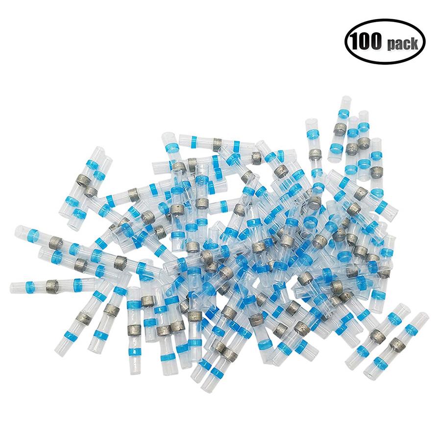

Waterproof Solder Sleeve Heat Shrink Butt Wire Splice Connector 16-14 AWG 100pcs