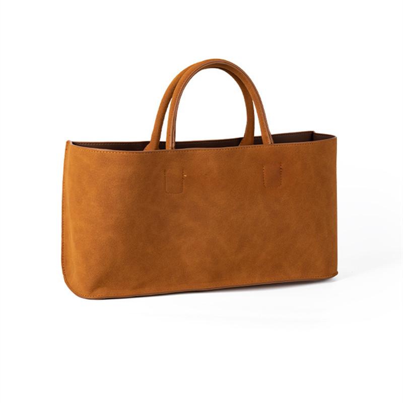 

2025 Luxury Designer Classic Faux Suede Tote Bags Korean Style Women Trendy Handbags And Purses With Inner Pocket Carry Wrist