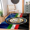 Inter Milan Personalized Text Floor Mat Design for Kitchen Bedrooms Dining Room Dormitory Antislip Carpet Decorate Offices Spiritual Gift