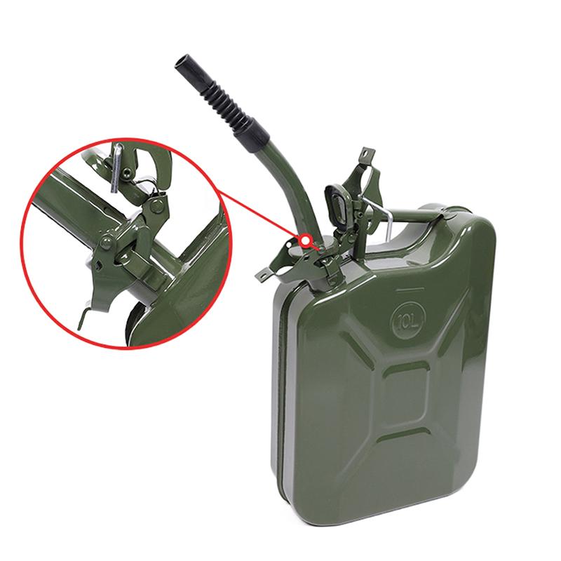 Yakıt Bidonu 5/10/20L Benzin Yakıt Bidonu Metal Gaz Tankı Yakıt Borusu Acil Durum Yedekleme Ordu Yeşili Taşınabilir Yağ Bidonu Yedek