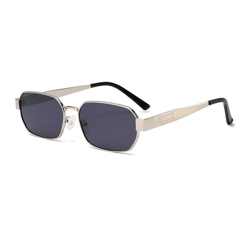 

2320 Small Square Metal Sunglasses - UV400 Protection Retro Chic Sun Glasses for Men and Women, European American Fashion 509333 as shown