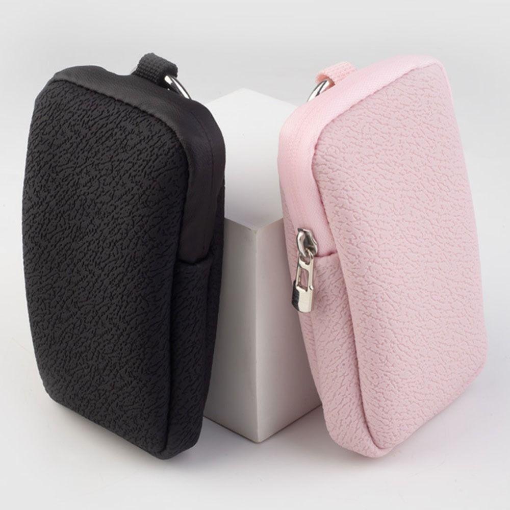 with Ring Buckle PU Leather Coin Purse Waterproof Change Pouch with Keychain Portable Key Bag  Card