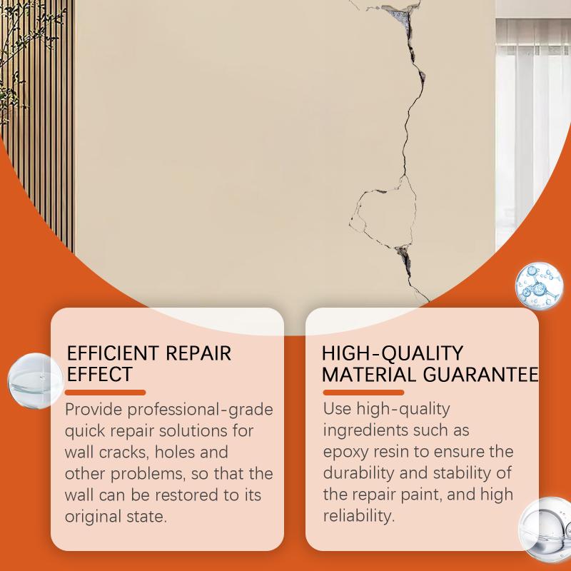 

Wall Repair Kit White Wall Peeling Cracking Nail Hole Repair Quick Drying Filler for Joints Seals Restores Neatness Repair Tool one size
