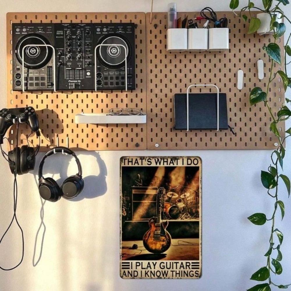 Vintage Metal Poster Guitar Wall Art Bar Garage Decor