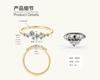 Silvere Glam A Niche Design Moissanite Ring, A Pure Silver Ring For Women's Starry Sky, A Trendy And High-end Accessory