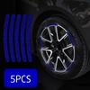 5 szt. Naklejka odblaskowa na felgę opony samochodowej z diamentami, Pasek ostrzegawczy bezpieczeństwa nocnego, Motocykl, Rower, Auto, Dekoracja, Naklejki na piastę koła