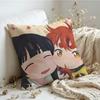 Cushion Cover  Linen  SkinFriendly Soft Decorative Case For Sofa Home Decor Kwaii Anime Hakumei And Mikochi Pillow cover