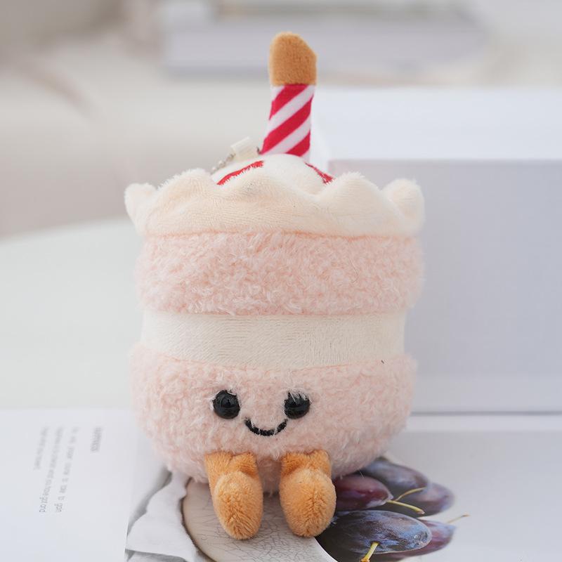 

Sweet Cake Pastel And Milk Tea Cup Plush Keychain Soft And Charm Cuddly світло-рожевий колір