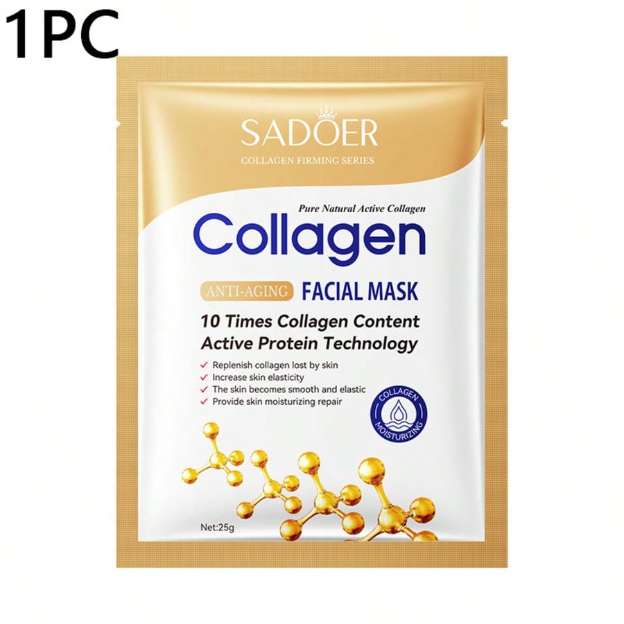 1/5/10Pcs Collagen Facial Mask, High Efficiency Hydrating & Moisturizing, Nourish & Repair Skin, Sof