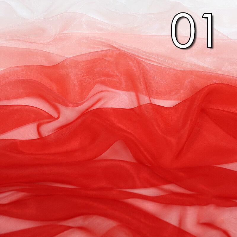 100X150CM Brocade Silk Gradient Chiffon Fabric Hanfu Stage Costume Material Crafts Organza Tulle Fabric DIY Sewing Supplies