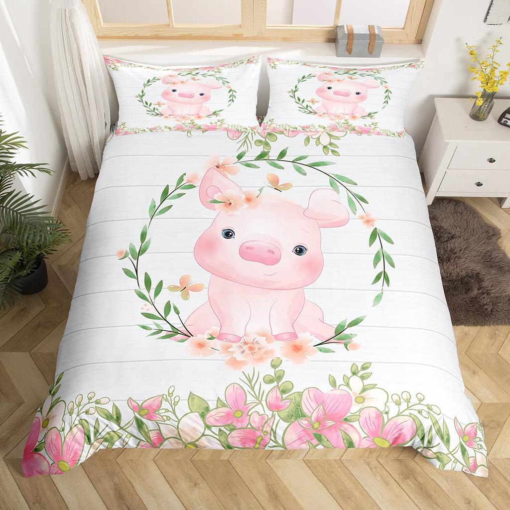 Bear King Queen Duvet Cover Rustic Western Wildlife Comforter Cover Pine Cone Farmhouse Wooden Bedding Set Polyester Quilt Cover