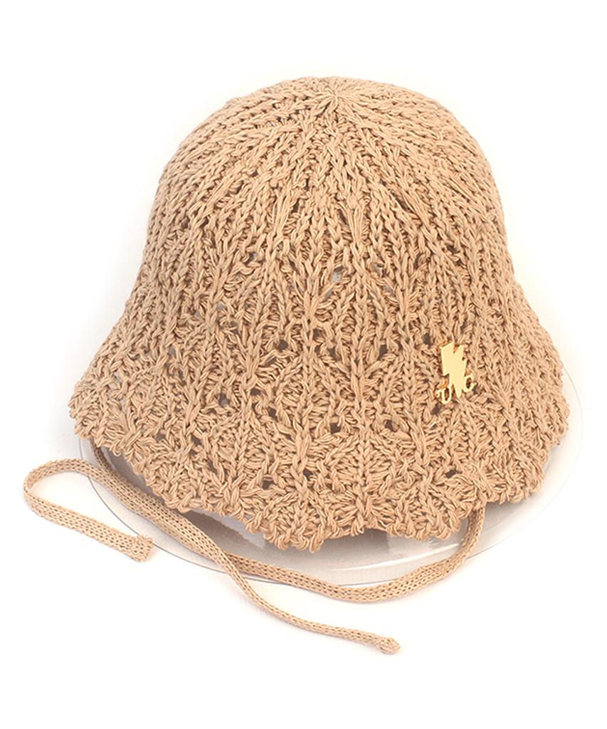 Yunibeosyeolkemiseuteuli Summer String Beige Bonnet Hat Summer Bucket Hat