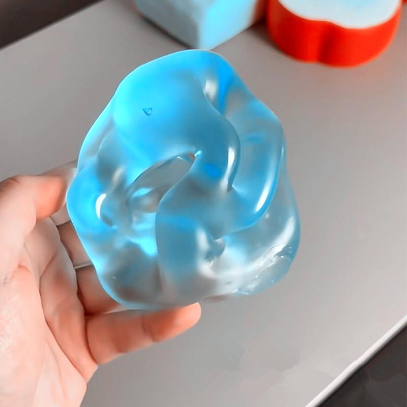 Squishy Ice Ball Maltose Fidgets Toy Super Soft Pink Mochi Slow-Rebound Squeeze Toy Anti-Stress Toy For Children Hand Exercise