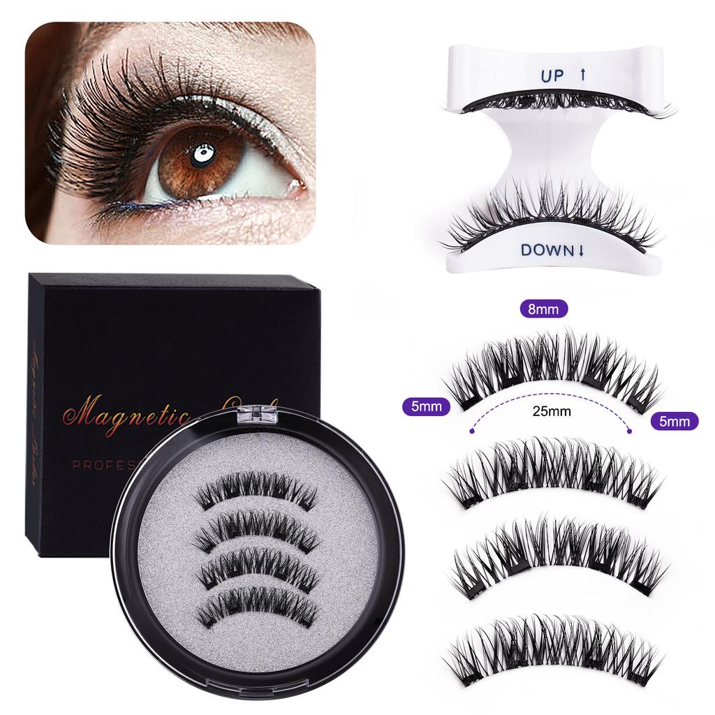 2 Pairs Magnetic Eyelashes - Premium Box Set with Carrying Case