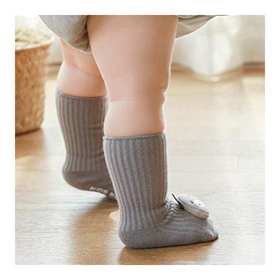 [HAYAHARU] Baby Socks, Baby Socks with Anti-Slip Pad, Cute Animal Pattern, Newborns, Warm, Cold Protection, Baby Gift, Autumn/Winter, Soft, Cotton,