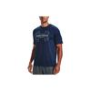 Under Armour Vent Casual Training Loose Comfortable Crew Neck Short Sleeve T-Shirt Men Tops Dark-Blue 1366145-408