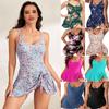 Traje de baño de una pieza estilo falda sexy para mujer Huludao con estampado